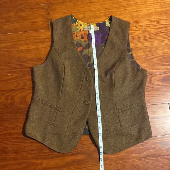 SALE Tweed vest floral lining 14 Coldwater Creek NWOT - Picture 10 of 15